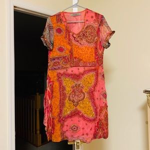 Pink and Orange Salwar Kameez